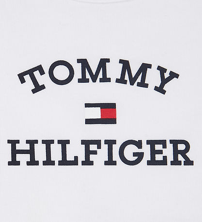Tommy Hilfiger Body k/ - TH Logo - Hvid