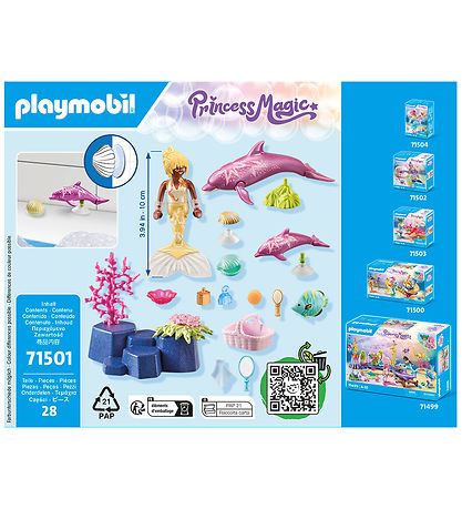 Playmobil Princess Magic - Havfrue med Delfiner - 71501 - 28 Del