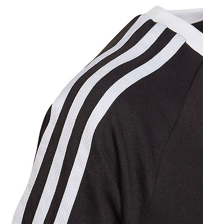 adidas Originals T-shirt - 3 Stripes - Sort/Hvid