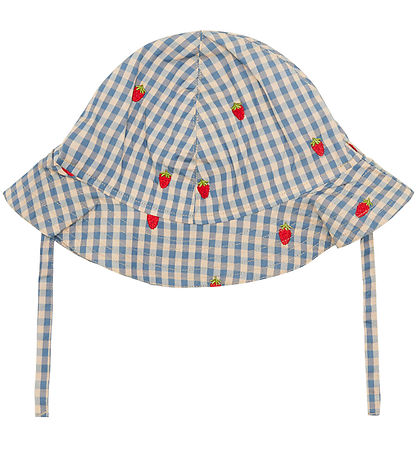 Flss Solhat - Polly - Berry/Blue Gingham