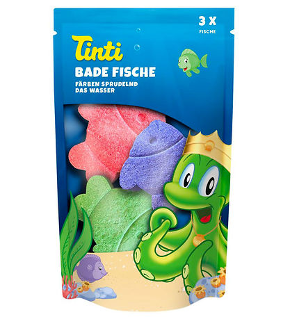 Tinti Badebomber - Fisk - 3-pak - Rd/Lilla/Grn