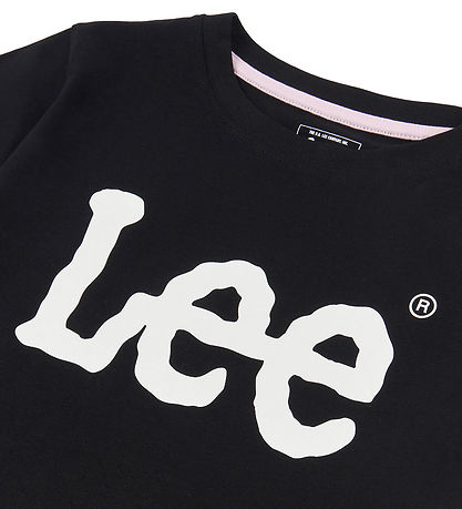 Lee T-Shirt - Wobbly Graphic - Sort