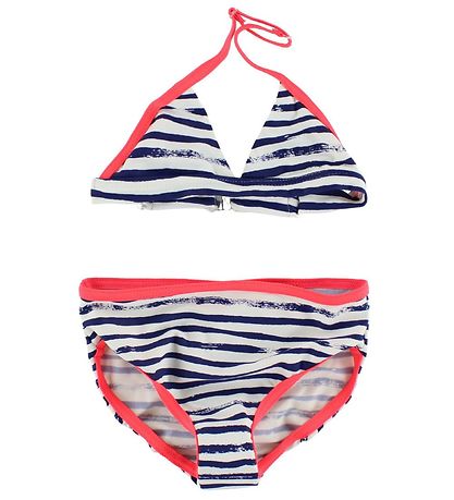 Creamie Bikini - Hvid/Navy Stribet