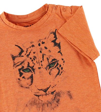 Mini A Ture T-Shirts - Legolas - Orangemeleret m. Leopard