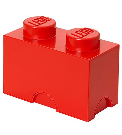 LEGO Storage Opbevaringskasse - 2 Knopper - 25x13x18 - Rd
