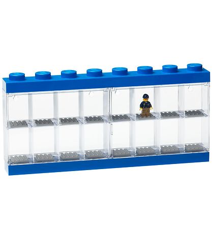 LEGO Storage Minifigur Display - 16 rum - 38 cm - Bl