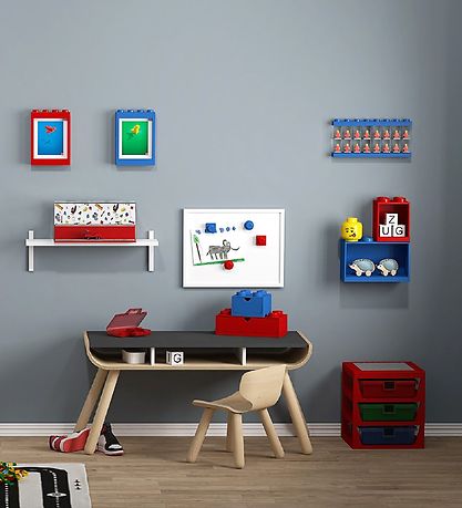 LEGO Storage Minifigur Display - 16 rum - 38 cm - Bl