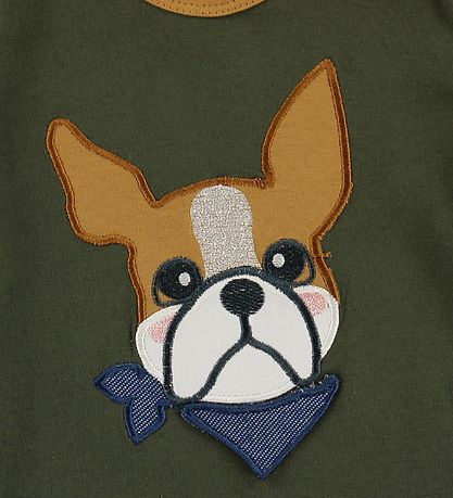 Freds World T-shirt - Armygrn m. Bulldog