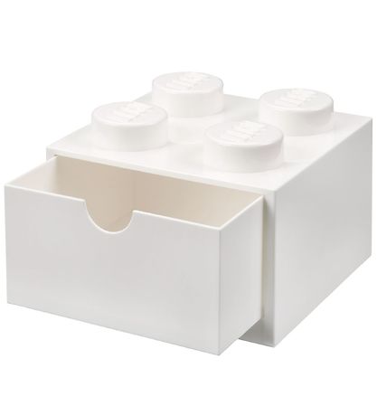 LEGO Storage Opbevaringsskuffe - 4 Knopper - 15x15x9 - Hvid