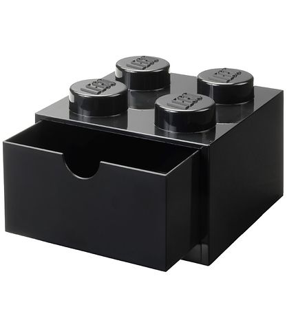 LEGO Storage Opbevaringsskuffe - 4 Knopper - 15x15x9 - Sort