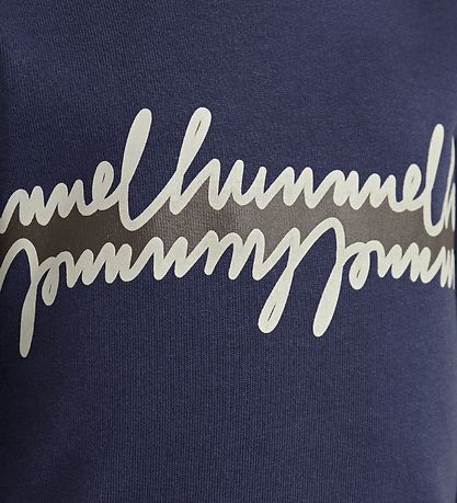Hummel Sweatshirt - HMLJeppe - Navy m. Print