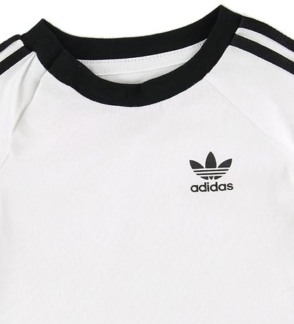 adidas Originals T-shirt - 3 Stripes - Hvid m. Logo