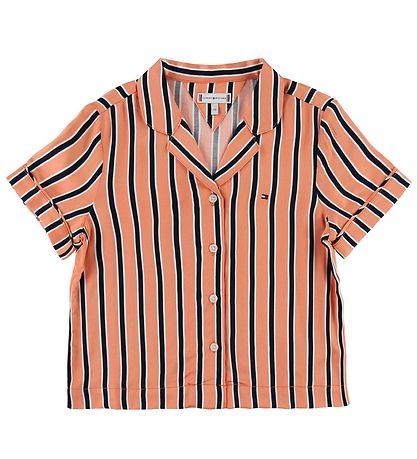 Tommy Hilfiger Skjorte - Resort Stripe - Orange