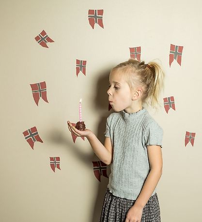 That's Mine Wallstickers - 14 stk - Norsk Flag