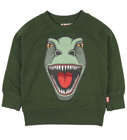 DYR-Cph Sweatshirt - DYRBellow - Grn m. Dinosaurus