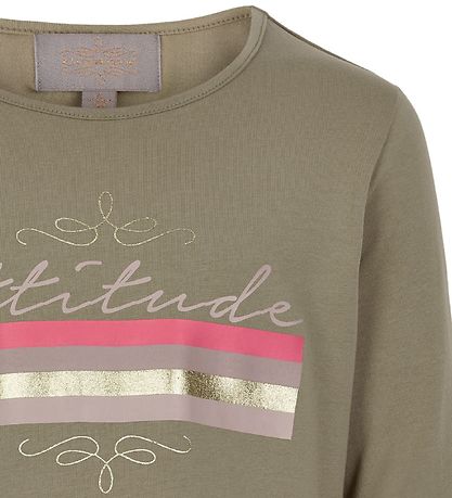 Creamie Bluse - Attitude - Covert Green m. Print