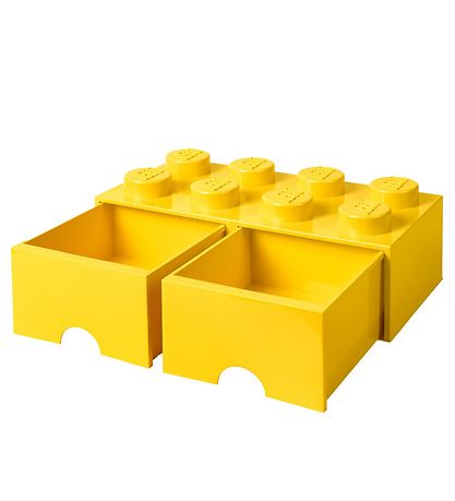 LEGO Storage Opbevaringsskuffe - 8 Knopper - 50x25x18 - Gul