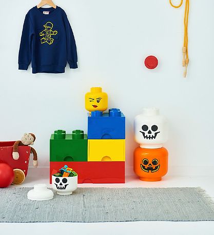LEGO Storage Opbevaringsboks - Stor - Hoved - 27 cm - Skelet