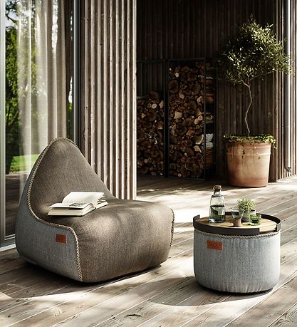 SACKit Skkestol - Cobana Lounge Chair - 96x80x70 cm - Brun/Hvid
