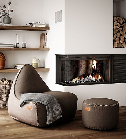 SACKit Skkestol - Canvas Lounge Chair - 96x80x70 cm - Brun/Sand