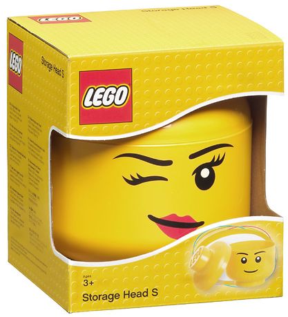 LEGO Storage Opbevaringsboks - Lille - Hoved - 19 cm - Blinke