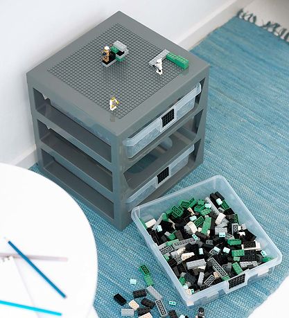 LEGO Storage Opbevaring m. 3 skuffer - 32x34x37 - Gr