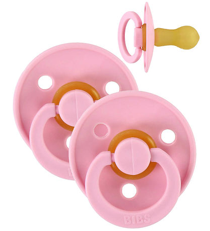 Bibs Colour Sutter - Str. 2 - 2-pak - Rund - Baby Pink