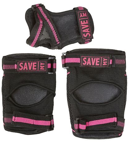 Save My Bones Beskyttelsesst - Sort/Pink