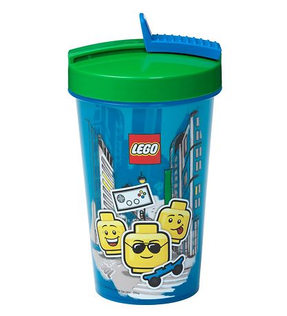 LEGO Storage Drikkedunk m. Sugerr - 500 ml - Iconic Boy - Brig