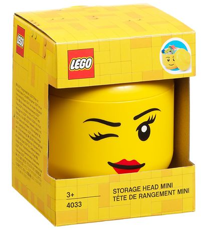 LEGO Storage Opbevaringsboks - Mini - Hoved - 12 cm - Blinke