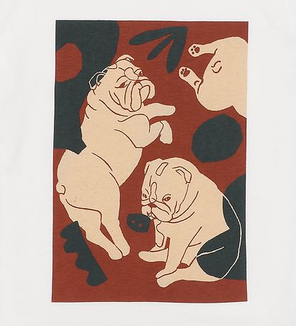 Soft Gallery T-shirt - Asger - Snow White m. Hunde