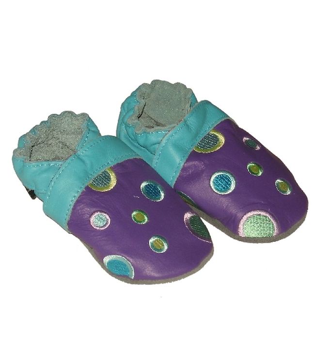 Decoy Skindsko ,Mørk lilla m. cirkler