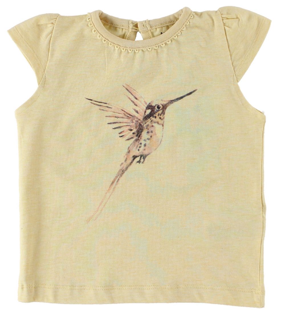 Mini A Ture T-Shirt - Annaline - Lysegul m. Kolibri