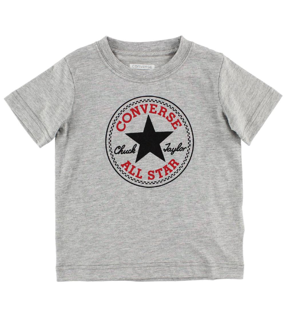Converse T-Shirt - Grmeleret m. Logo