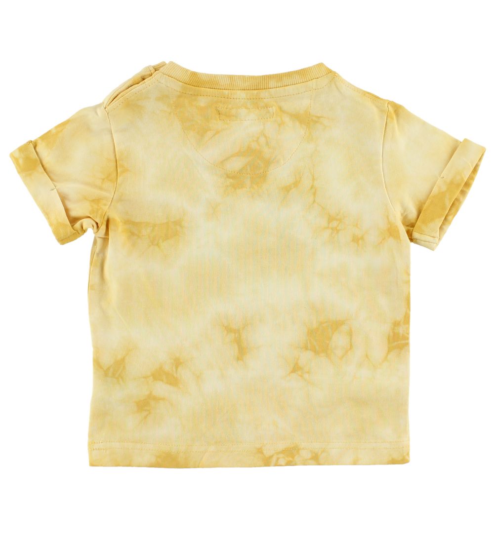 Small Rags T-Shirt - Gul Tie Dye m. Ansigt