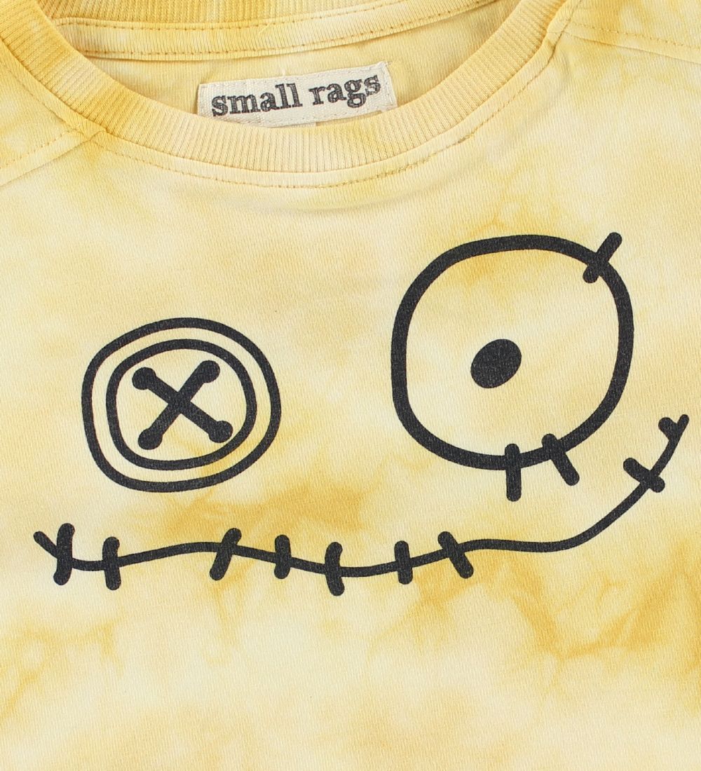Small Rags T-Shirt - Gul Tie Dye m. Ansigt