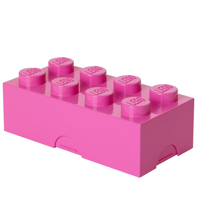 kolbe Læge hvile Lego Storage Madkasse - 8 Knopper - Pink » Fri fragt i Danmark