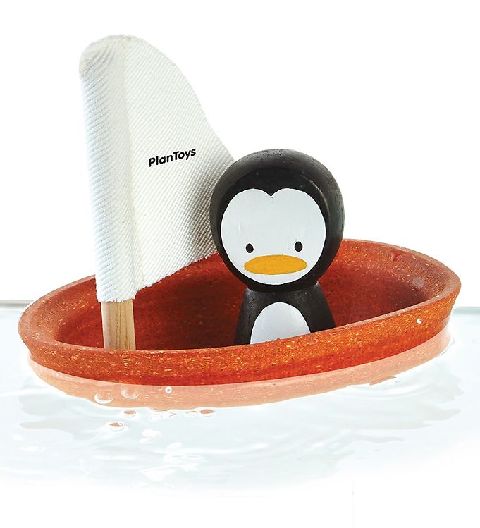 PlanToys Badelegetøj – Båd m. Pingvin