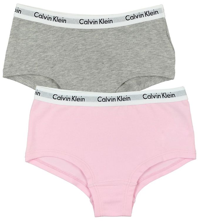 Calvin Klein Hipsters - 2-pak Gråmeleret/Rosa Fri fragt i DK