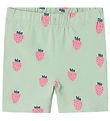 Name It Cykelshorts - NbfVandora - Silt Green m. Jordbær