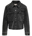 Kids ONly Denimjakke - KogCassie - Washed Black/Rhinestone