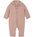 Huttelihut Køredragt - Uldfleece - Mahogany Rose m. Ører