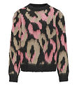 Kids Only Bluse - Strik - KogWild - Pirate Black/Salmon Rose + C