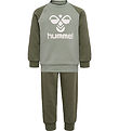 Hummel Sweatsæt - HmlHumming Crewsuit - Dusty Olive