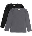 Creamie Bluse - 2-pak - Iron Grey