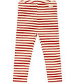 Petit Piao Leggings - Rib - Modal - Chili Pepper/Dark Off White