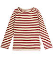 Petit Piao Bluse - Rib - Modal - Chili Pepper/Dark Offwhite
