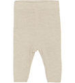 CeLaVi Leggings - Uld - Strik - Dune Melange