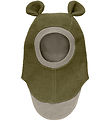 Huttelihut Elefanthue - Uld - 2-lags - Deep Lichen Green m. Ører