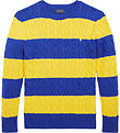 Polo Ralph Lauren Bluse - Strik - Blå/Gul